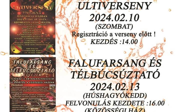 Januári - Februári közösségi programok
