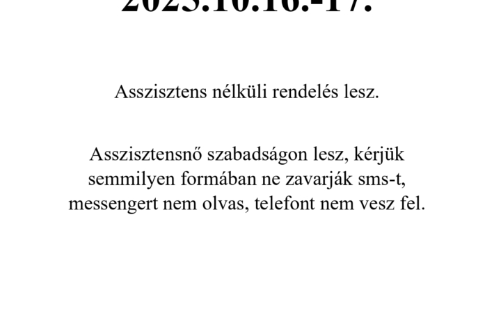 Asszisztens nélküli rendelés