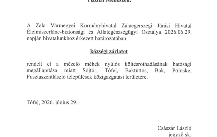 Tisztelt méhészek !