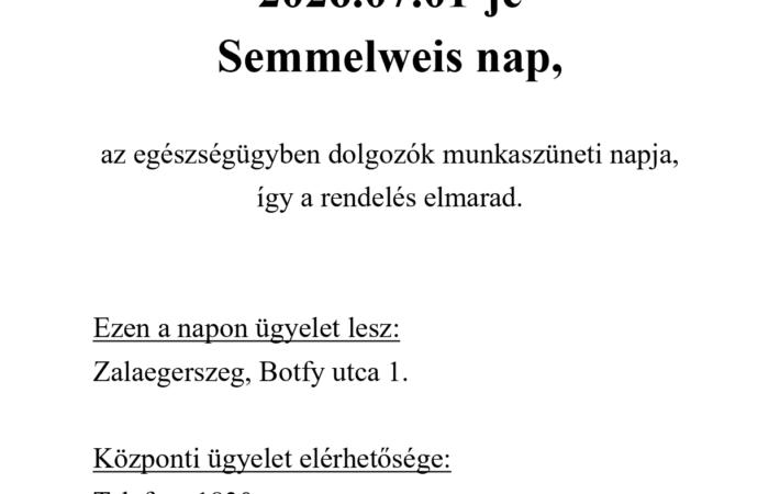 Semmelweis nap